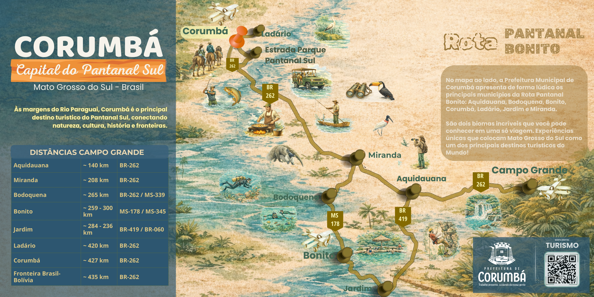 Mapa Rota Pantanal Bonito